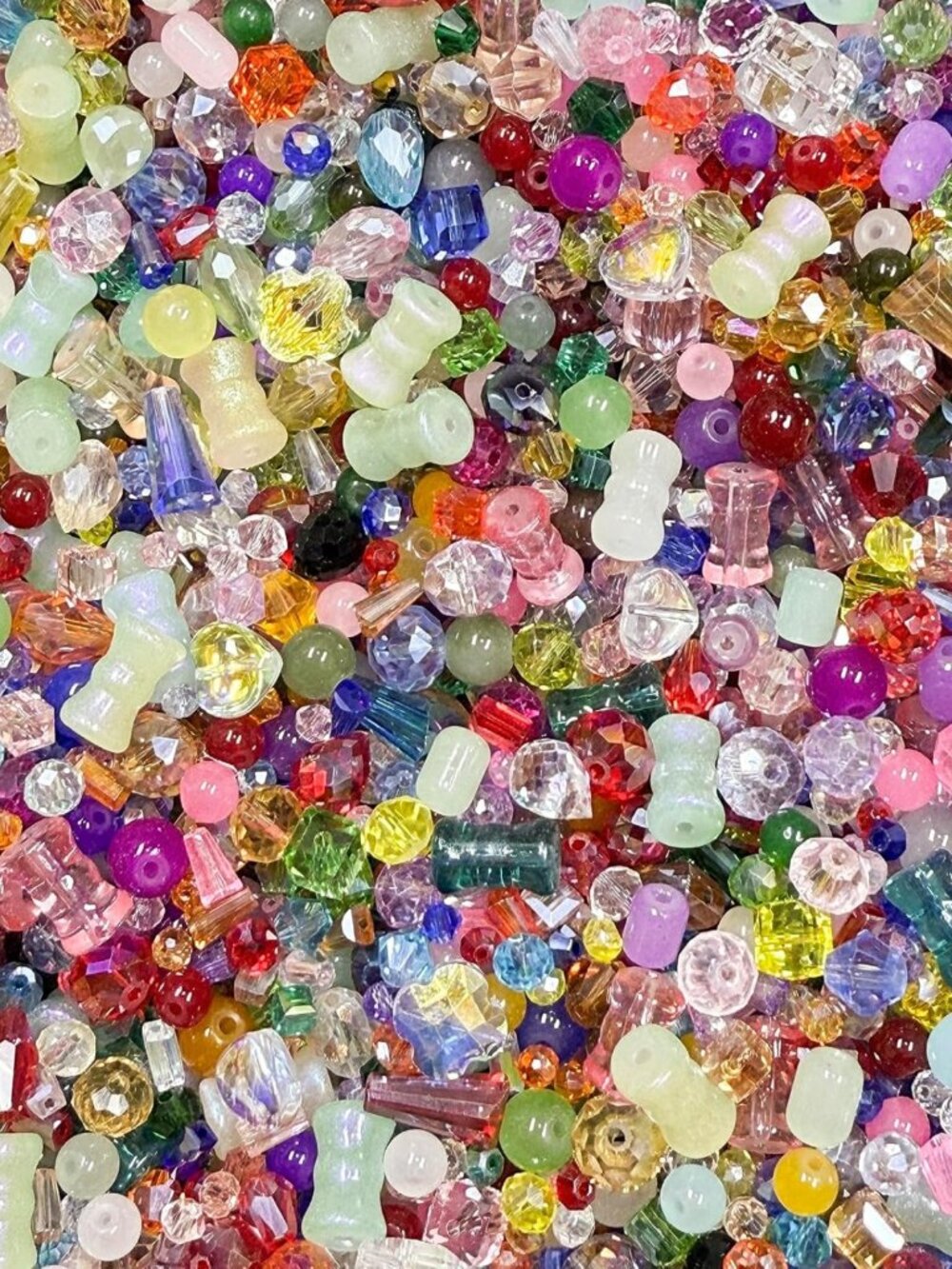 Assorted Colorful Glass Beads 2-16mm for Jewelry Making, Crafts & DIY Art